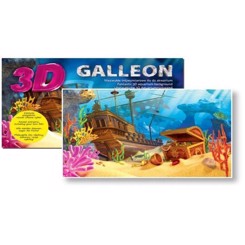  3D Galleon baggrund 60x30cm